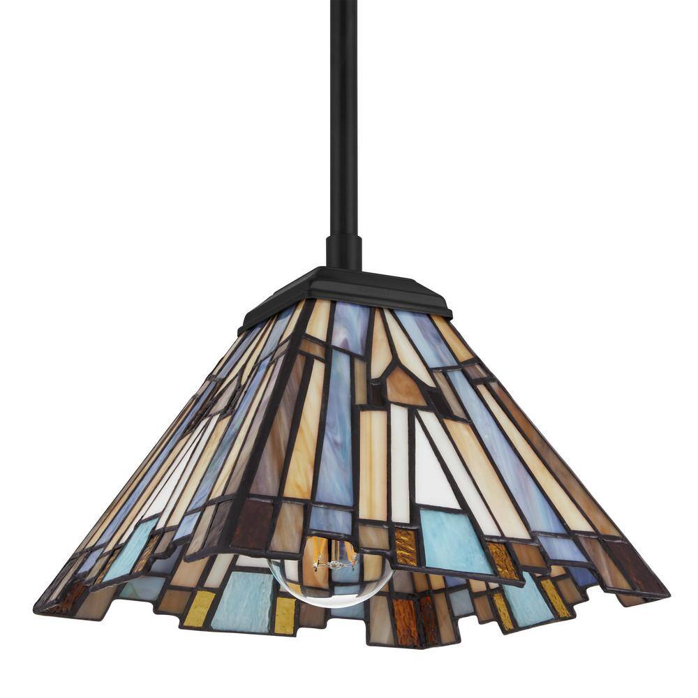 Home Decorators Collection Waterville 1-Light Matte Black Mini Pendant ...