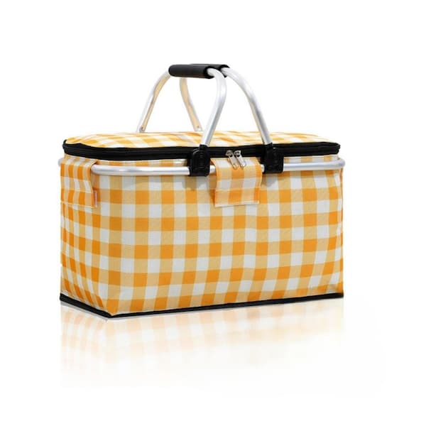 Soft Side Cooler, 20 qt. Insulated, Collapsible Soft-side Cooler, in Yellow, Suitable For 2-Persons