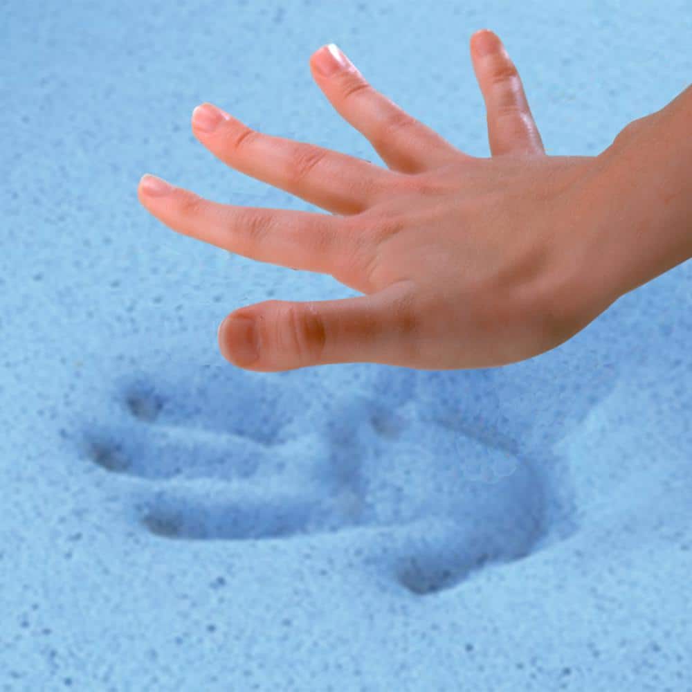 Full White and Blue Gel Memory Foam Mattress with Cooling Air Flow