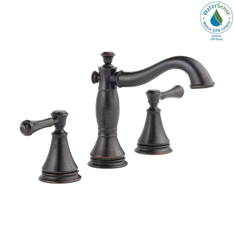 Elegant Venetian Bronze Widespread Bathroom Faucet with Metal Pop-Up Drain