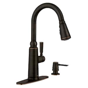 Coretta Single-Handle Pull-Down Sprayer Kitchen Faucet with Reflex and Power Boost in Mediterranean Bronze