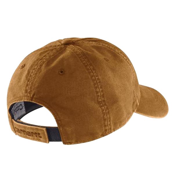 Carhartt Men's OFA Brown Cotton Cap Headwear 100289-211 - The Home Depot