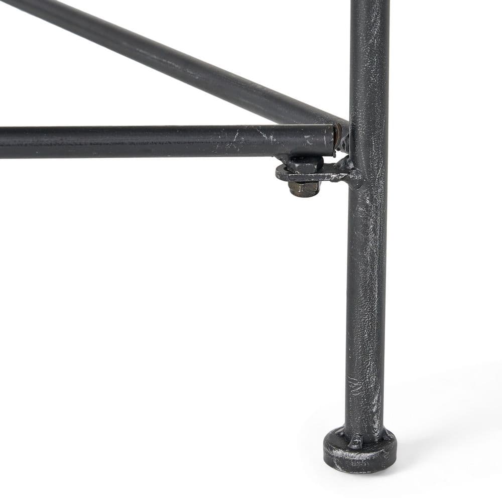 Petra Black Iron Outdoor Patio Coffee Table