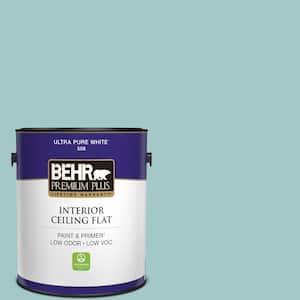 1 gal. #PPU13-10 Ocean Boulevard Ceiling Flat Interior Paint