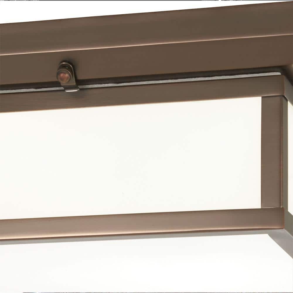 Harvard Court Bronze 13" Glass Flush Mount Ceiling Light