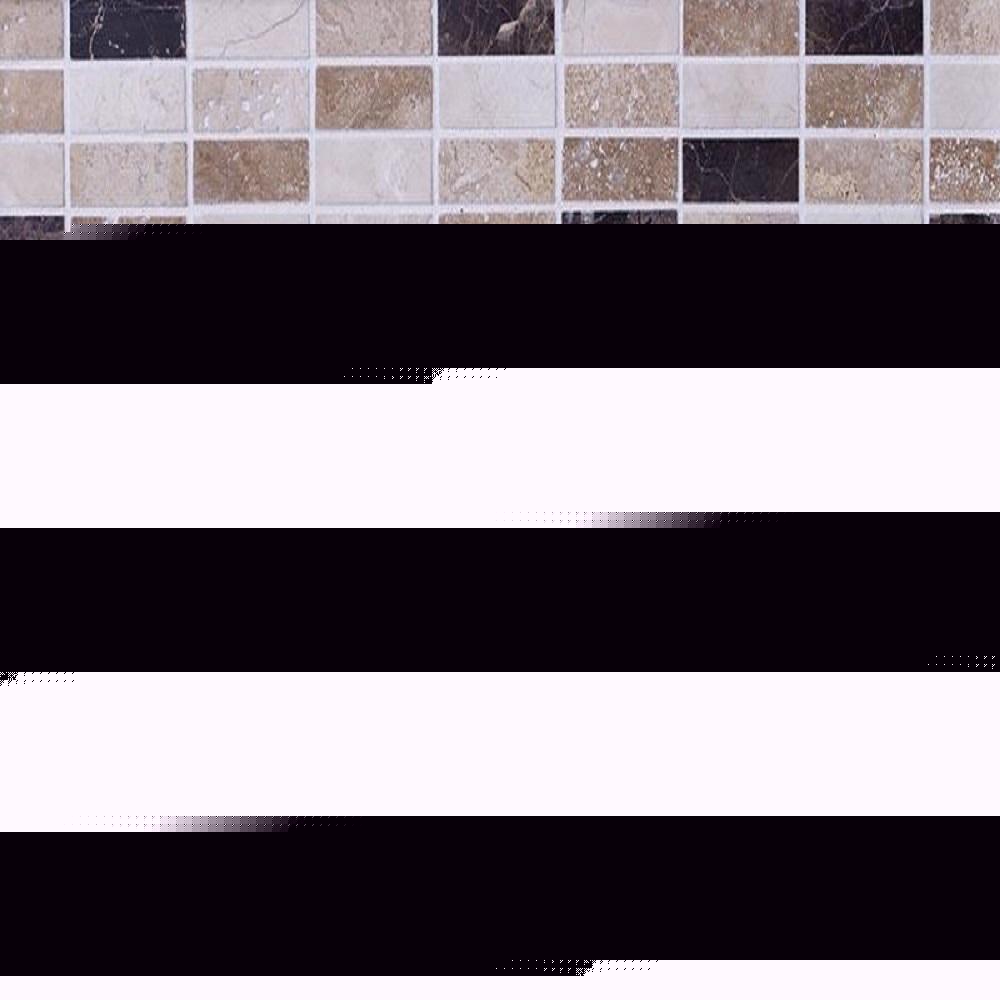 Apollo Tile Beige and Brown 4 in. x 5 in. Polished Marble Mosaic Wall Tile Sample (0.13 sq. ft./Piece)