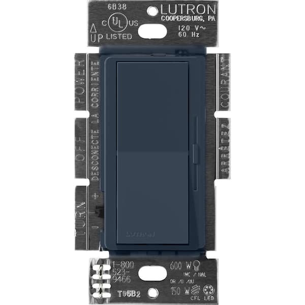 Lutron Diva Dimmer Switch for Magnetic Low Voltage, 600-Watt/Single-Pole or 3-Way, Deep Sea (DVSCLV-603P-DE)