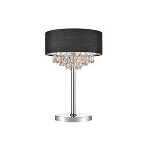 Dash 24.5 in. Chrome Table Lamp with Black Shade