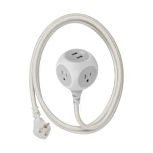 3-Outlet with 2-2.4 Amp USB and 6 ft. Braided Cord