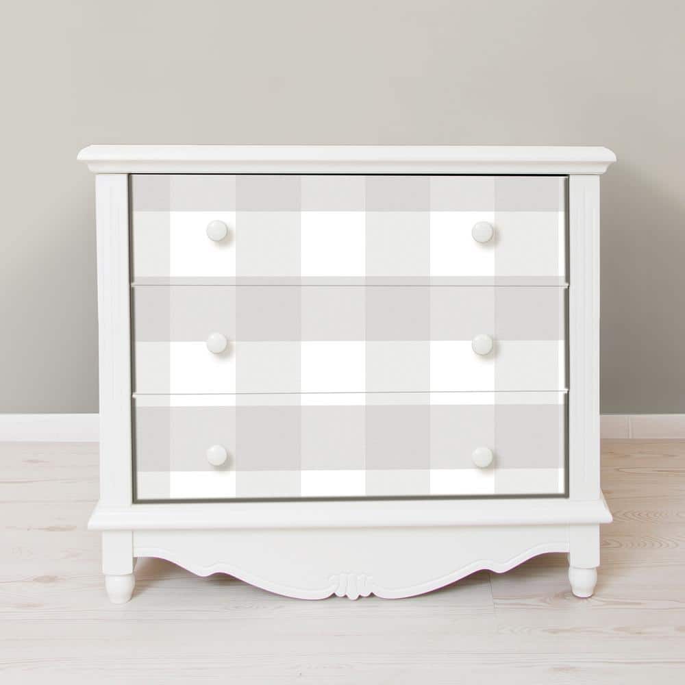 Grey and White Buffalo Check Peel & Stick Wallpaper