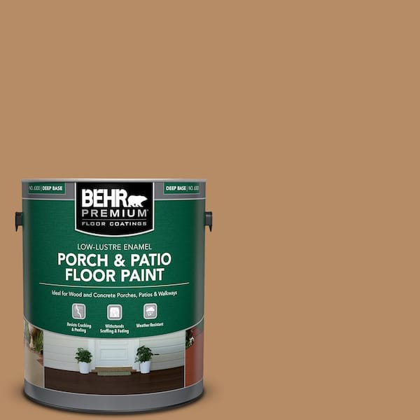 BEHR PREMIUM 1 gal. #AE-23 Light Oak Low-Lustre Enamel Interior/Exterior Porch and Patio Floor Paint