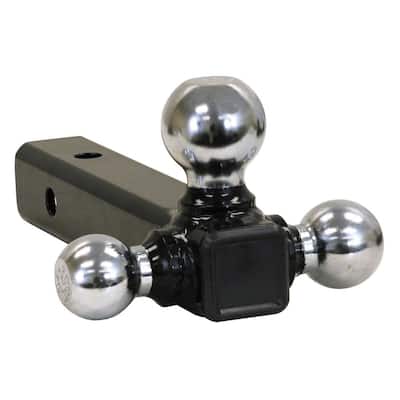 Tri-Ball Hitch-Tubular Shank with Chrome Towing Balls