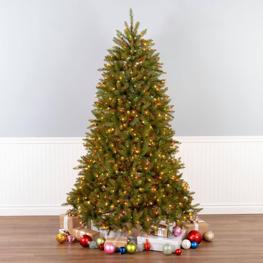 7-Foot Pre-Lit Fir Artificial Christmas Tree with Multi-Color Lights