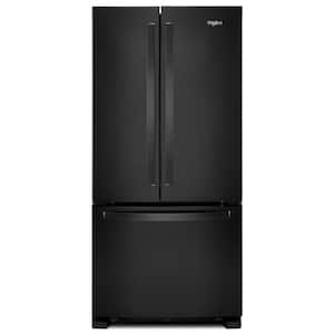 33 in 22 cu. ft. French Door Refrigerator in Black