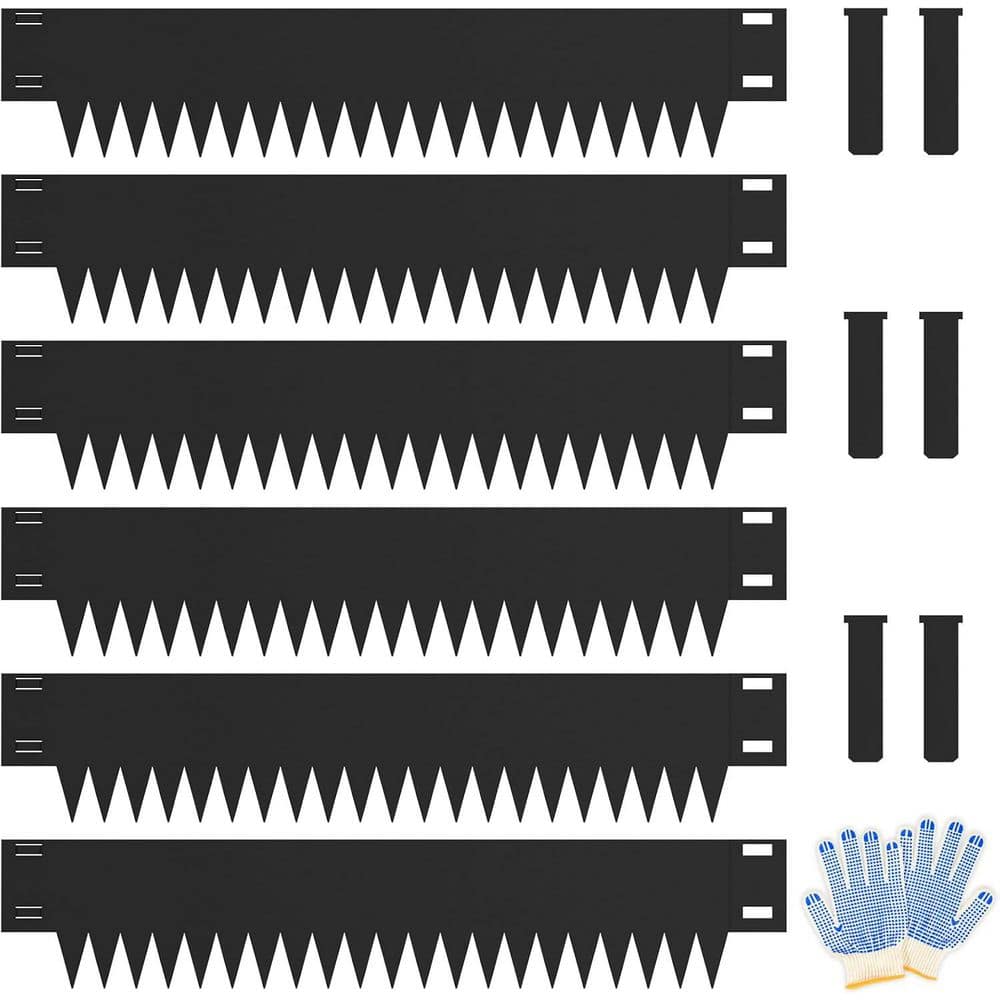 40 in. x 8 in. Steel Landscape Edging 6-Pack with Clips, Black price history on PriceWatchPro