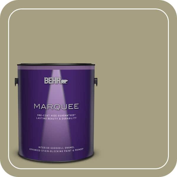 BEHR MARQUEE 1 gal. #PPU9-22 Cricket One-Coat Hide Eggshell Enamel Interior Paint & Primer