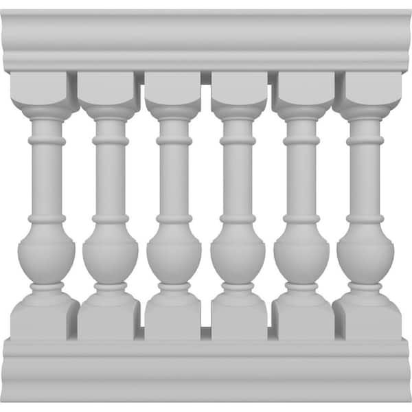 Ekena Millwork Fiberthane York Balustrade 36 in. L x 38 in. H Fiberglass Railing Kit