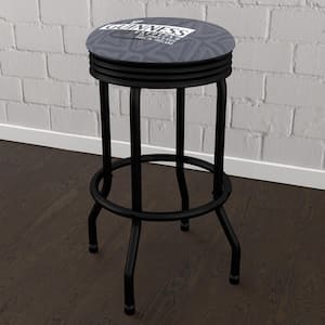 Guinness Line Art Pint 29 in. White Backless Metal Bar Stool with Vinyl Seat