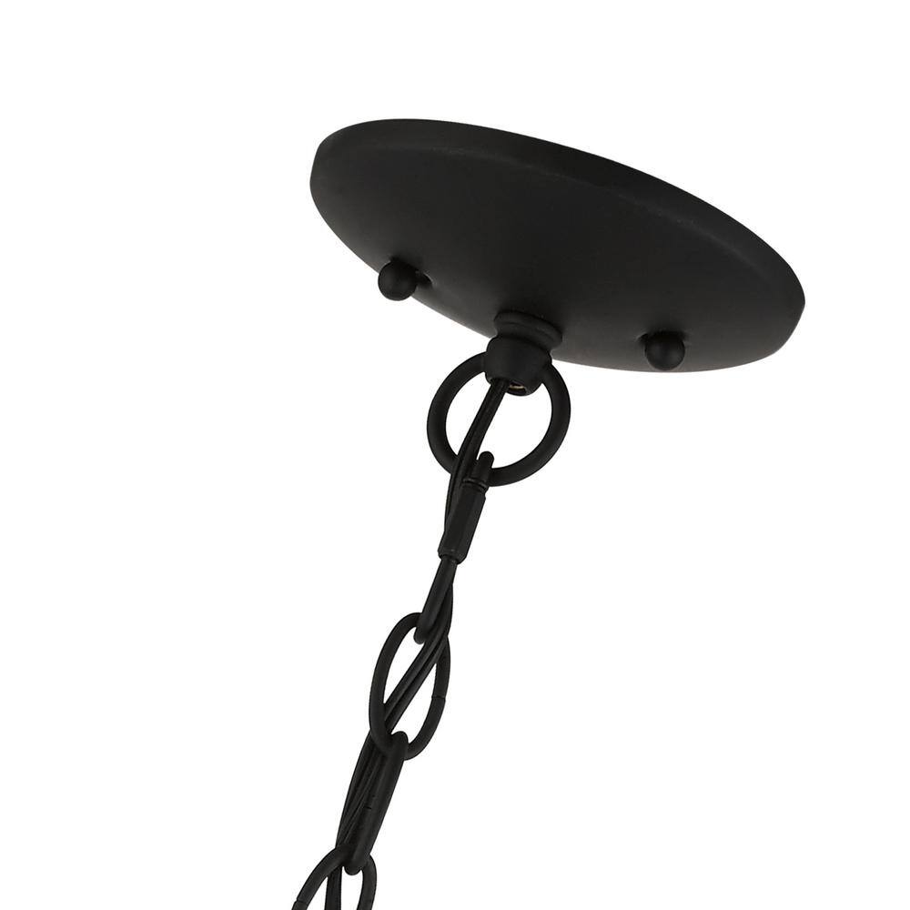 Katarina Floral 7-Light Black and Antique Brass Chandelier