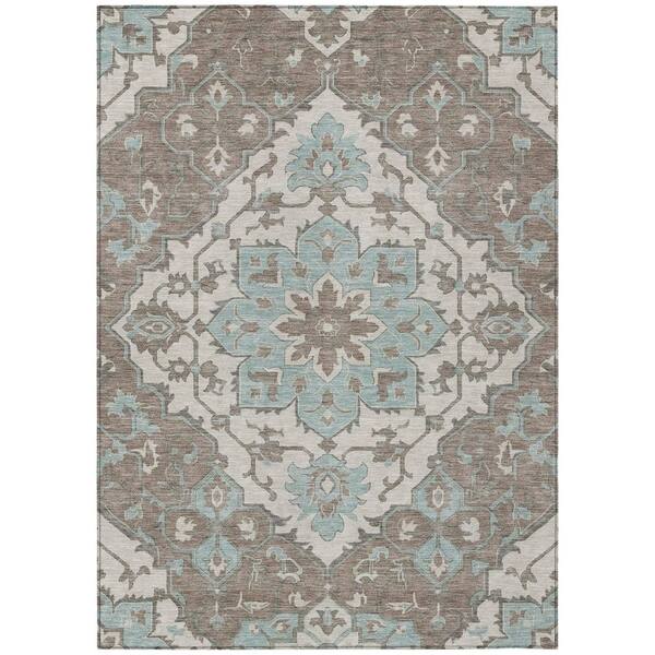 Chantille Machine Washable Indoor/Outdoor Abstract ACN3027 Gray 5 ft. x 7 ft. 6 in. Area Rug