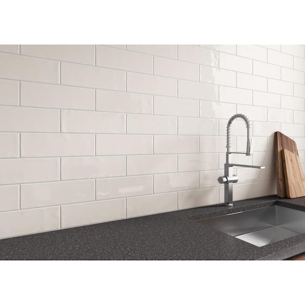 MSI Urbano Crema 4 in. x 12 in. Glossy Ceramic White Subway Tile (9.9 sq. ft./Case), 116.28 Sq/Ft Total