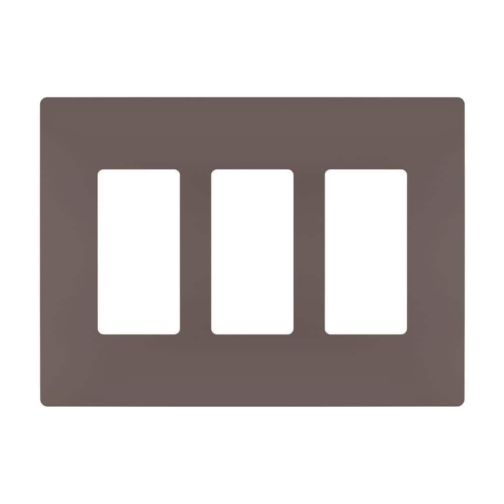 radiant 3 Gang 3-Decorator Rocker Screwless Wall Plate, Dark Bronze (1-Pack) price history on PriceWatchPro