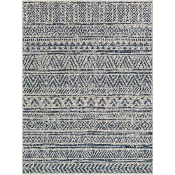 Livabliss Delphi Blue 8 ft. x 10 ft. Indoor Area Rug