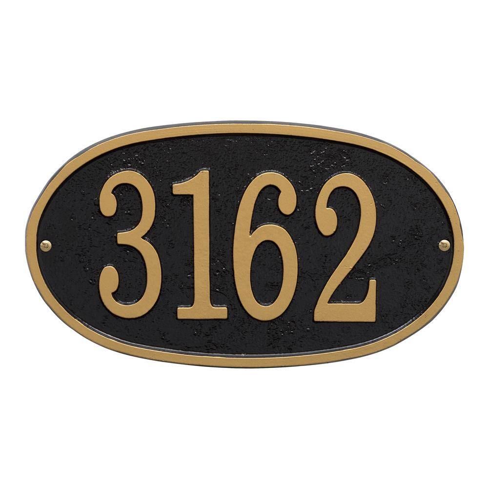Fast and Easy Oval House Number Plaque, Black/Gold price history on PriceWatchPro