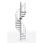 Reroute Galvanized Exterior 42in Diameter, Fits Height 110.5in - 123.5in, 1 42in Tall Platform Rail Spiral Staircase Kit
