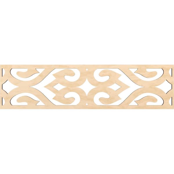 Ekena Millwork Keene Fretwork 0.375 in. D x 47 in. W x 12 in. L Birch Wood Panel Moulding