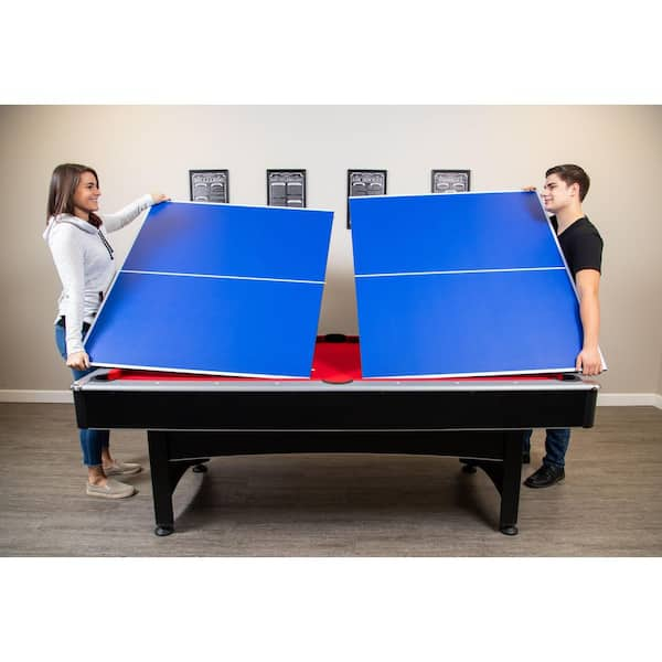 Kahomvis 65.75 in. 3 in 1 Fold Multi-Game Table Blue Velvet Cloth Pool Table  Ping Pong Table with Steel Frame and Accessories DOB-LKW1-611 - The Home  Depot