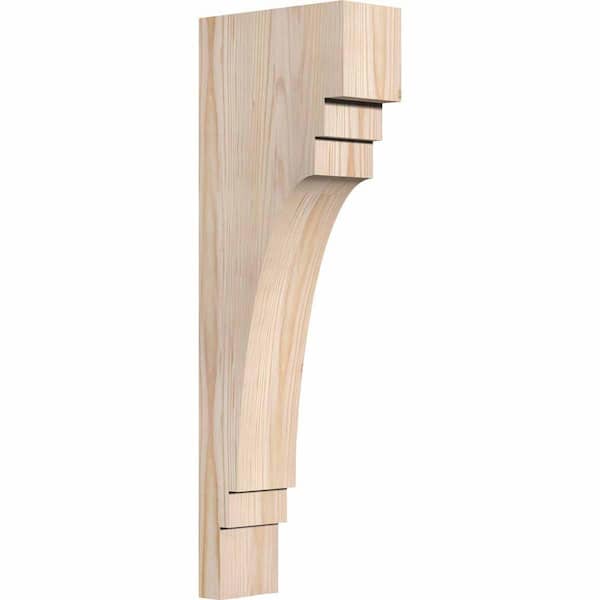 Ekena Millwork 3-1/2 in. x 8 in. x 24 in. Douglas Fir Pescadero Smooth Corbel