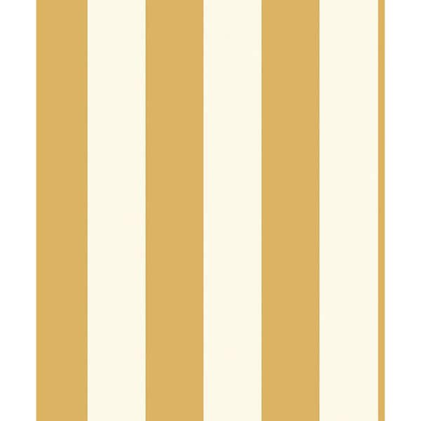 Tavish Yellow Stripe Non-Pasted Wallpaper, 57.5 sq. ft.