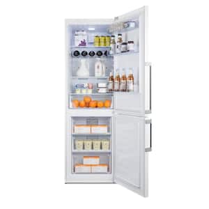 24 in. 11.35 cu. ft. Bottom Freezer Refrigerator in White, Counter Depth