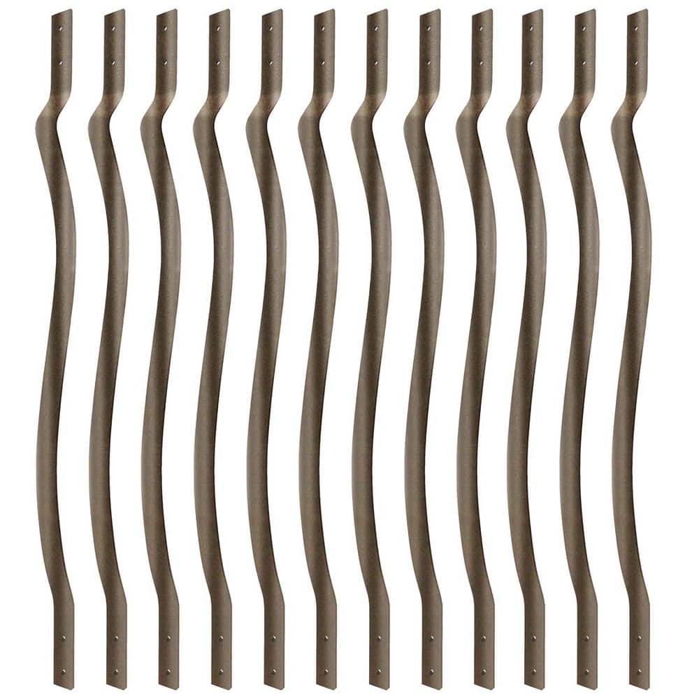 Afoxsos 32.25 in. H x 1 in. W Bronze Iron Stair Railing Kit with ...