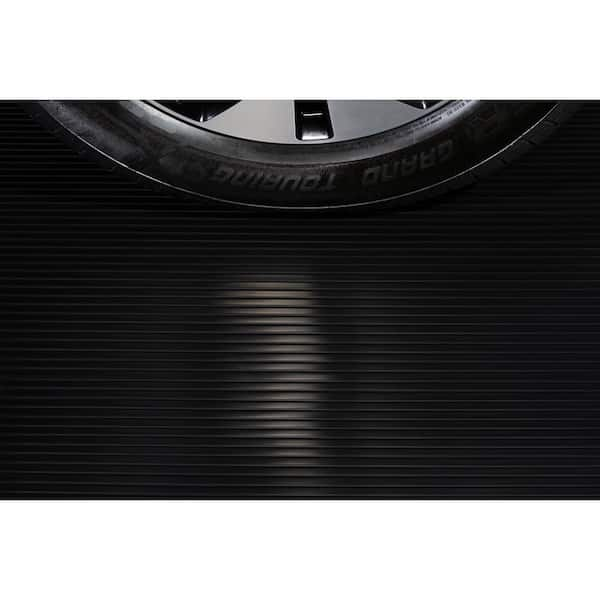 G-Floor 3' x 8' Ribbed Motorcycle Mat - Midnight Black