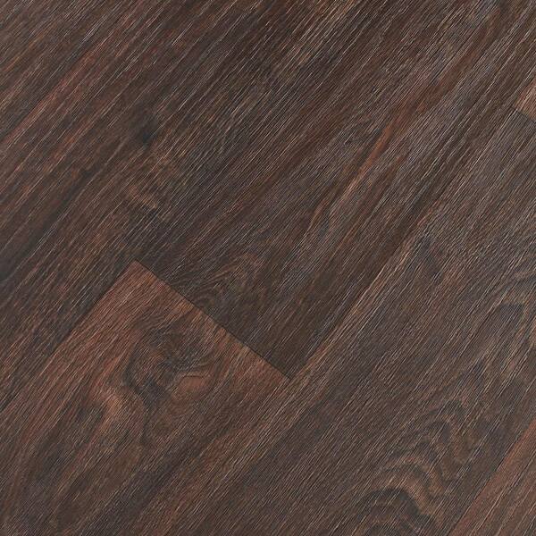 Mohawk Smoked Brown Oak Residential Vinyl Sheet, Sold by 12 ft. W x Custom Length U8205.199K875P144
