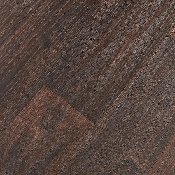 Mohawk Take Home Sample - Smoked Brown Oak Vinyl Sheet - 6 in. x 9 in