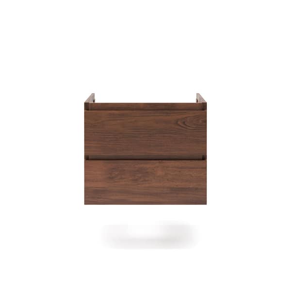Formosa 23 in. Wall Mount Floating Single Bath Vanity Cabinet without Top in Warm Walnut