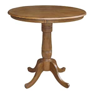 Cinnamon and Espresso Solid Wood Counter Table