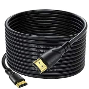 50 ft. RG6 Shielded Gold Plated HDMI Cable Wire-Black