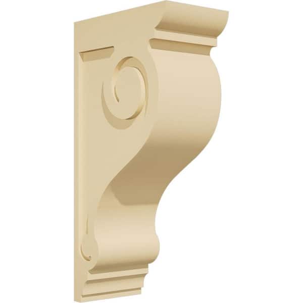 Ekena Millwork Standard Scroll 5 in. W x 18 in. H x 9 in. D Signature Urethane Polyurethane Corbel