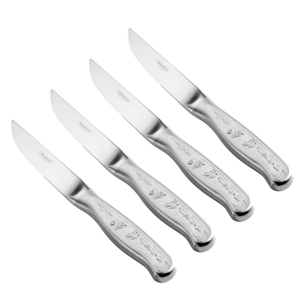 Vintage Tramontina 8 Piece Knife Set 4 Steak knives 4 Kitchen knives Lot  EUC