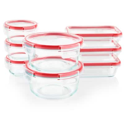 Manna TruDivide 46 oz. Glass Food Storage Container with Lid (2-Pack)  HD23931 - The Home Depot