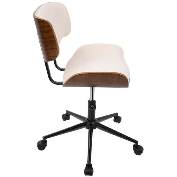 LumiSource Lombardi Faux Leather Adjustable Height Office Chair in