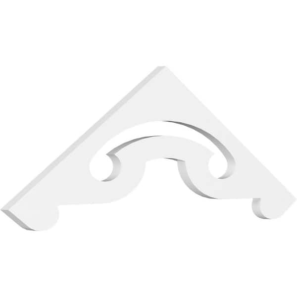 Ekena Millwork 1 in. x 36 in. x 12 in. (8/12) Pitch Northwest Gable Pediment Architectural Grade PVC Moulding