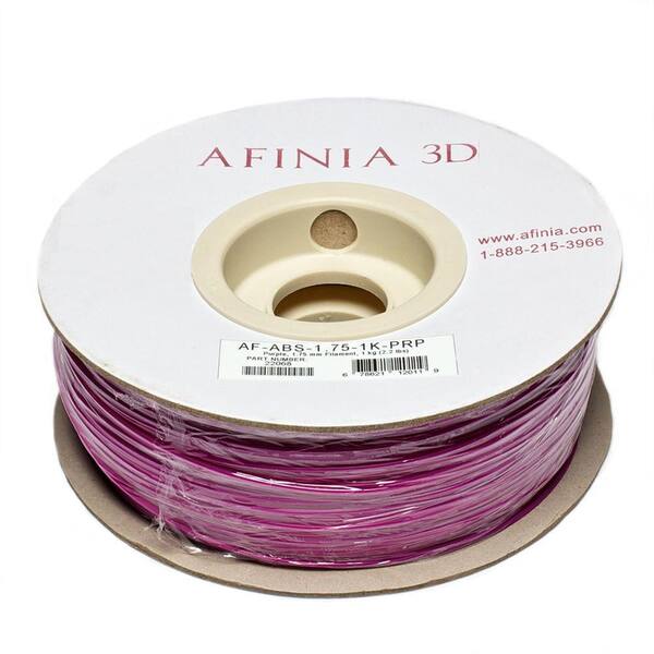 AFINIA Value-Line 1.75 mm Purple ABS Plastic 3D Printer Filament (1kg)