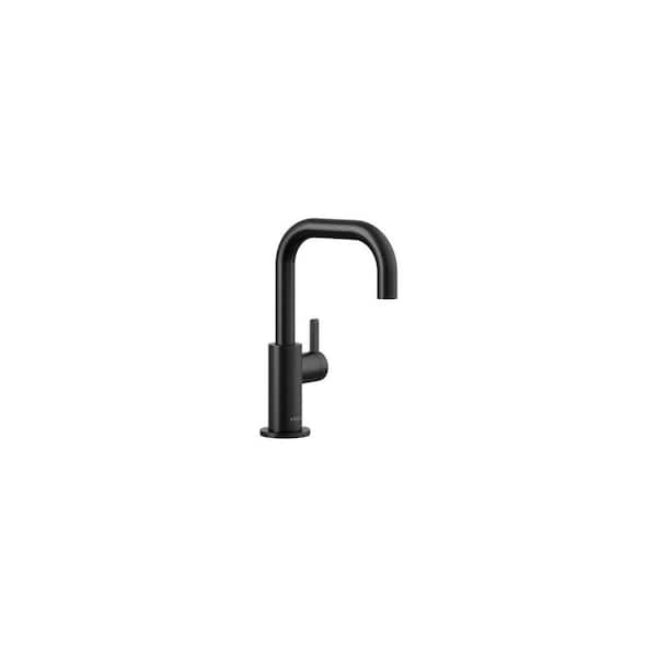 Components 1 Handle Beverage Faucet with 360° Swivel Faucet in Matte Black