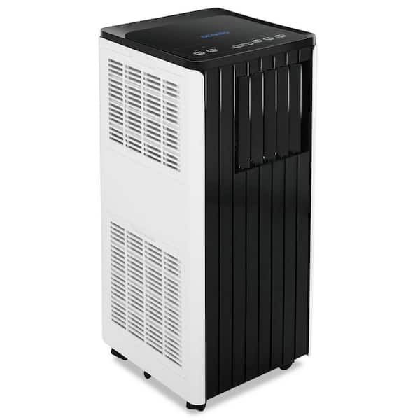 Elexnux 5,000 BTU Portable Air Conditioner Cools 250 Sq. Ft. with Dehumidifier and 2 Fan speeds in Black