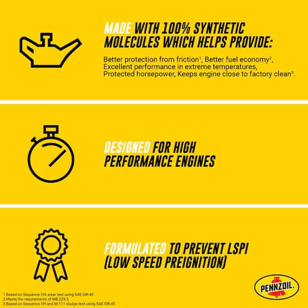 Pennzoil Platinum SAE 5W-30 Full Synthetic Motor Oil 5 Qt